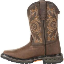 Georgia Boot Carbo-Tec LT Little Kids Brown Pull On Boot -Georgia Boots Deals GB00342C 5 LARGE