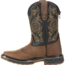 Georgia Boot Carbo-Tec LT Little Kids Pull-On Saddle Boot -Georgia Boots Deals GB00343C 5 LARGE