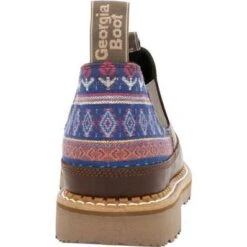 Georgia Boot Women's Brown And Blue Romeo Shoe -Georgia Boots Deals GB00460 4 LARGE
