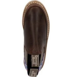 Georgia Boot Women's Brown And Blue Romeo Shoe -Georgia Boots Deals GB00460 6 LARGE