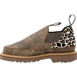 Georgia Boot Women's Brown & Leopard Romeo Shoe -Georgia Boots Deals GB00503 5 LARGE