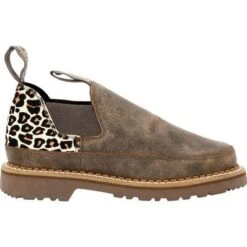 Georgia Boot Women's Brown & Leopard Romeo Shoe -Georgia Boots Deals GB00503 8 LARGE
