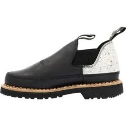 Georgia Boot Women's Black And White Romeo Shoe -Georgia Boots Deals GB00504 5 LARGE