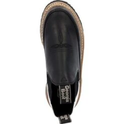 Georgia Boot Women's Black And White Romeo Shoe -Georgia Boots Deals GB00504 6 LARGE