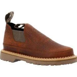 Georgia Boot Women's Brown Basketweave Embossed Romeo Shoe