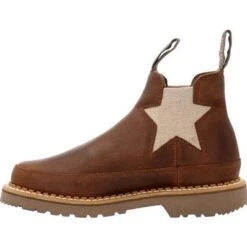 Georgia Boot Women's Brown Chelsea Star Romeo Boot -Georgia Boots Deals GB00510 5 LARGE