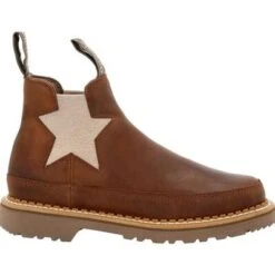 Georgia Boot Women's Brown Chelsea Star Romeo Boot -Georgia Boots Deals GB00510 8 LARGE
