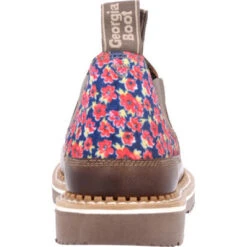 Georgia Boot Georgia Giant Women's Brown & Floral Romeo -Georgia Boots Deals GB00565 4 LARGE