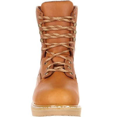 Men's Brown Georgia Boot Wedge Steel Toe Work Boot Size 8.5 2 Men's Brown Georgia Boot Wedge Steel Toe Work Boot Size 8.5 - Image 2