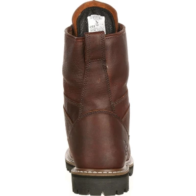 Men's Brown Georgia Boot Steel Toe Waterproof Lace-To-Toe Work Boot Size 9.5(Wide) 3 Men's Brown Georgia Boot Steel Toe Waterproof Lace-To-Toe Work Boot Size 9.5(Wide) - Image 3