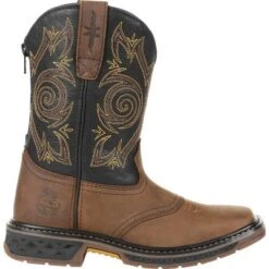 Georgia Boot Carbo-Tec LT Boys' Brown Pull-On Saddle Boot -Georgia Boots Deals GUEST 3a0012aa 5861 4f30 91bd 58cfcbcc4de4