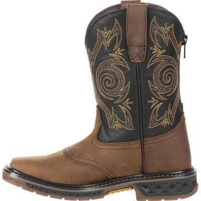 Georgia Boot Carbo-Tec LT Toddler Boys' Brown Pull-On Saddle Boot 4 Georgia Boot Carbo-Tec LT Toddler Boys' Brown Pull-On Saddle Boot - Image 4