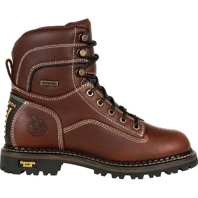 Georgia Boot AMP LT Logger Women's Brown Waterproof Low Heel Logger Boot 6 Georgia Boot AMP LT Logger Women's Brown Waterproof Low Heel Logger Boot - Image 6