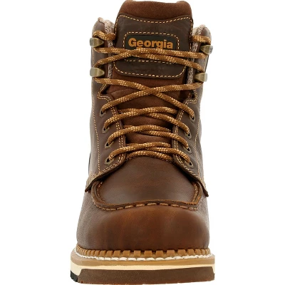 Men's Brown Georgia Boot AMP LT Wedge Waterproof Moc-Toe Work Boot Size 11.5(Wide) 2 Men's Brown Georgia Boot AMP LT Wedge Waterproof Moc-Toe Work Boot Size 11.5(Wide) - Image 2