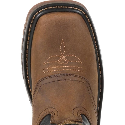 Georgia Boot Carbo-Tec LT Toddler Boys' Brown Pull-On Saddle Boot 5 Georgia Boot Carbo-Tec LT Toddler Boys' Brown Pull-On Saddle Boot - Image 5