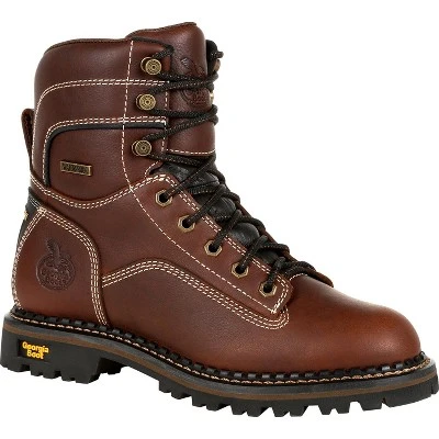Georgia Boot AMP LT Logger Women's Brown Alloy Toe Waterproof Low Heel Logger Boot 7 Georgia Boot AMP LT Logger Women's Brown Alloy Toe Waterproof Low Heel Logger Boot - Image 7
