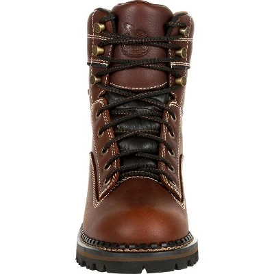 Georgia Boot AMP LT Logger Women's Brown Waterproof Low Heel Logger Boot 2 Georgia Boot AMP LT Logger Women's Brown Waterproof Low Heel Logger Boot - Image 2
